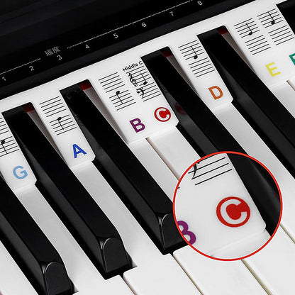 KeyGuide™ - Avtagbara Silikonetiketter för Piano och Keyboard