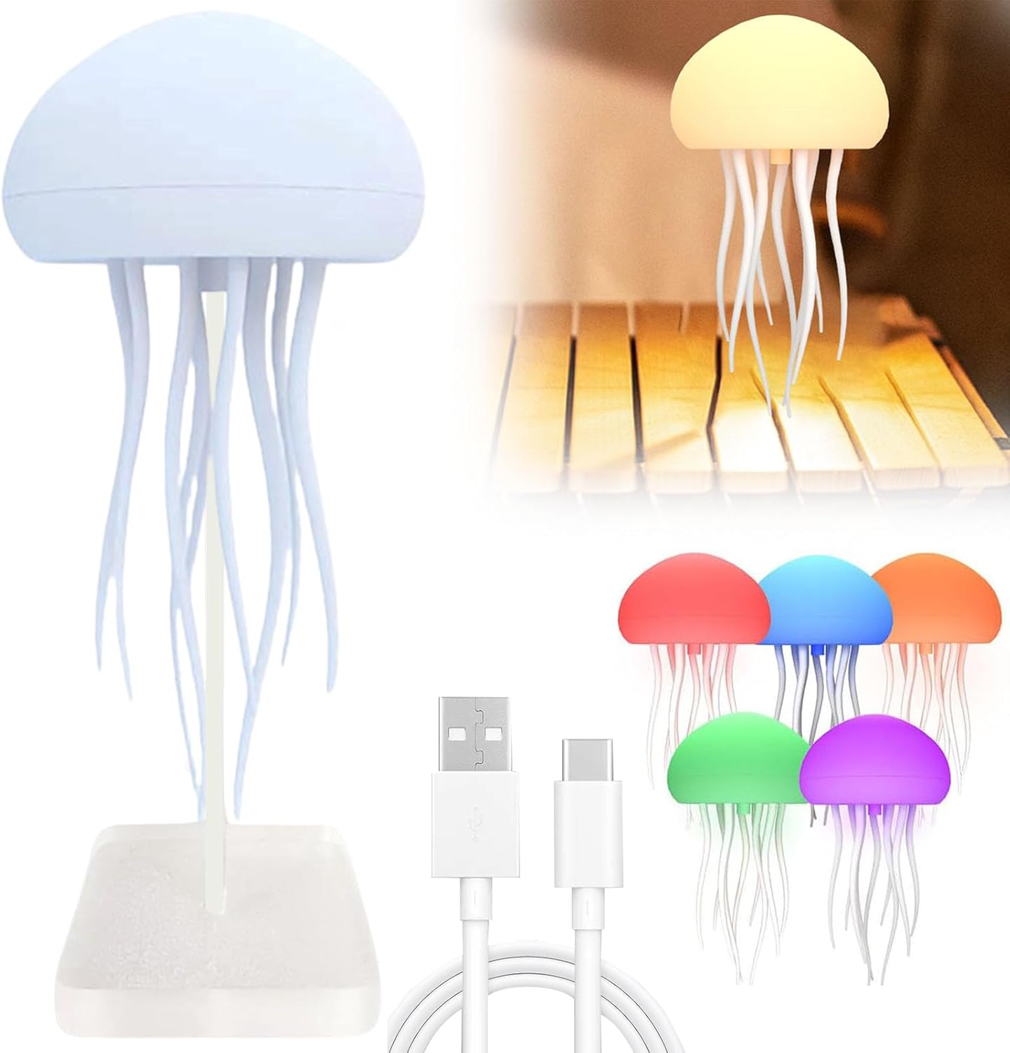 AquaLume™ - Flytande LED Manetlampa Med Akrylbas
