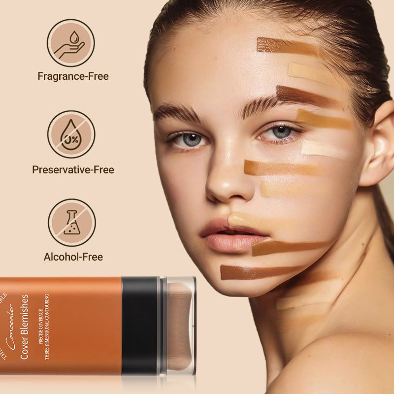 FlawlessStick™ - Omedelbar Täcktäckande Foundationstick med Inbyggd Borste