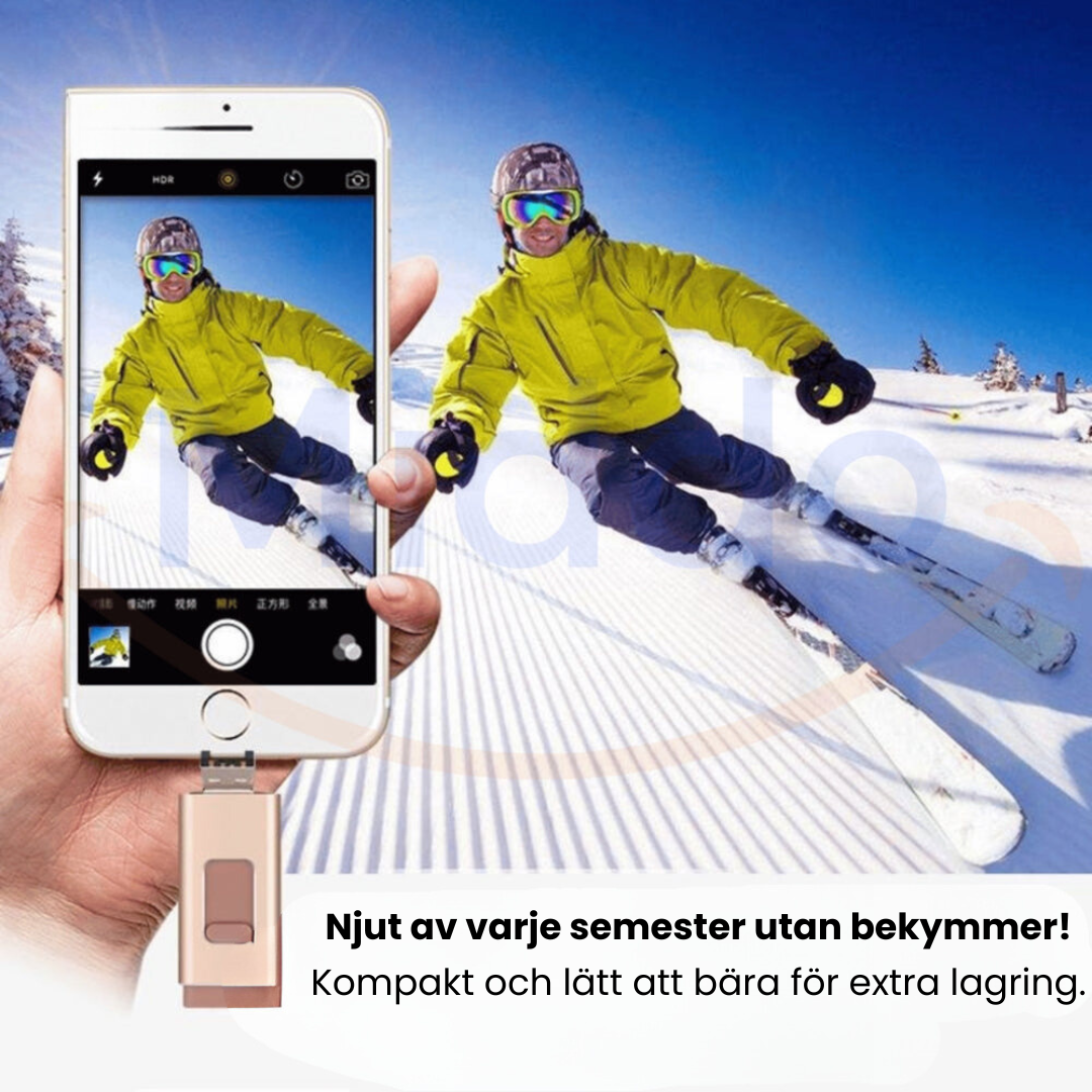 FlexDrive™ - 4 i 1 USB-minne För Alla Enheter!