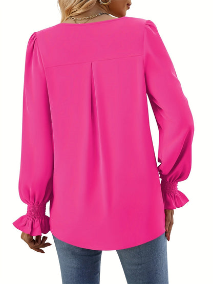 Josefin™ - Premium Enfärgad Höstblus, Elegant & Bekväm