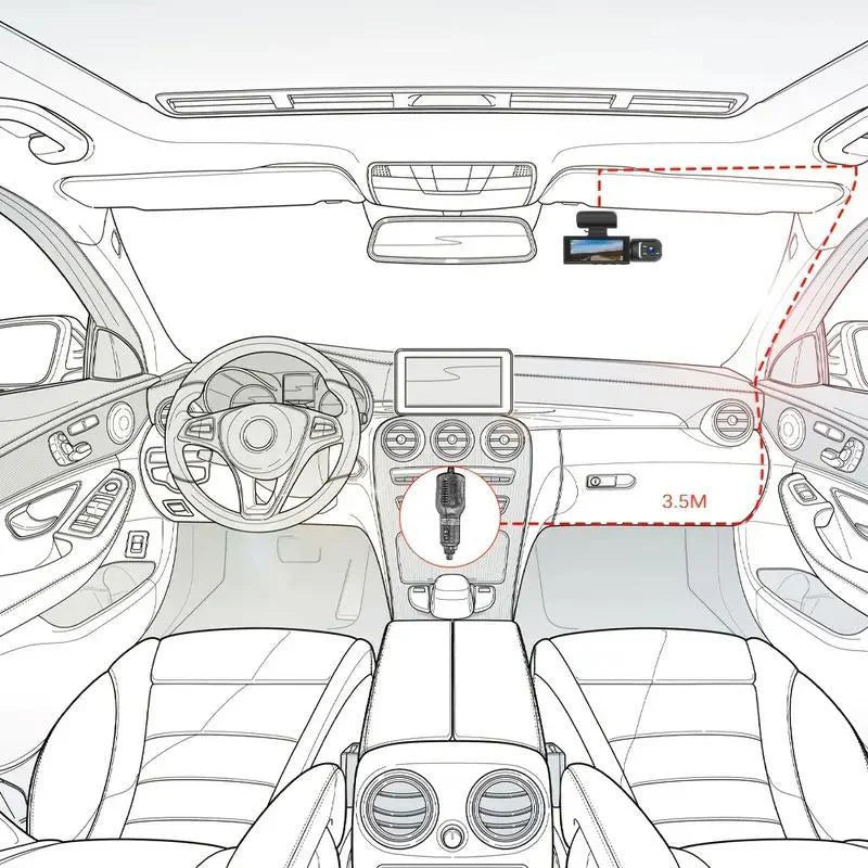 DualSight™ - Dashcam Med Fram- och Bakkamera