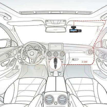 DualSight™ - Dashcam Med Fram- och Bakkamera