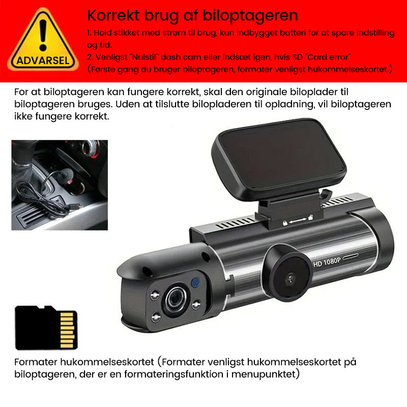 DualSight™ - Dashcam Med Fram- och Bakkamera