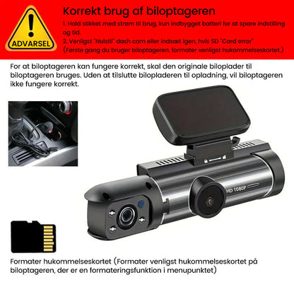 DualSight™ - Dashcam Med Fram- och Bakkamera