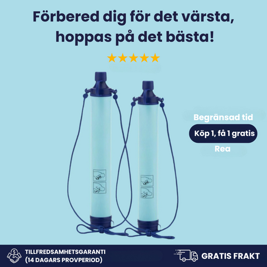 PureSip™ - Bärbart Miljövänligt Vattenfilter För På Resande Fot i Naturen | 1+1 GRATIS