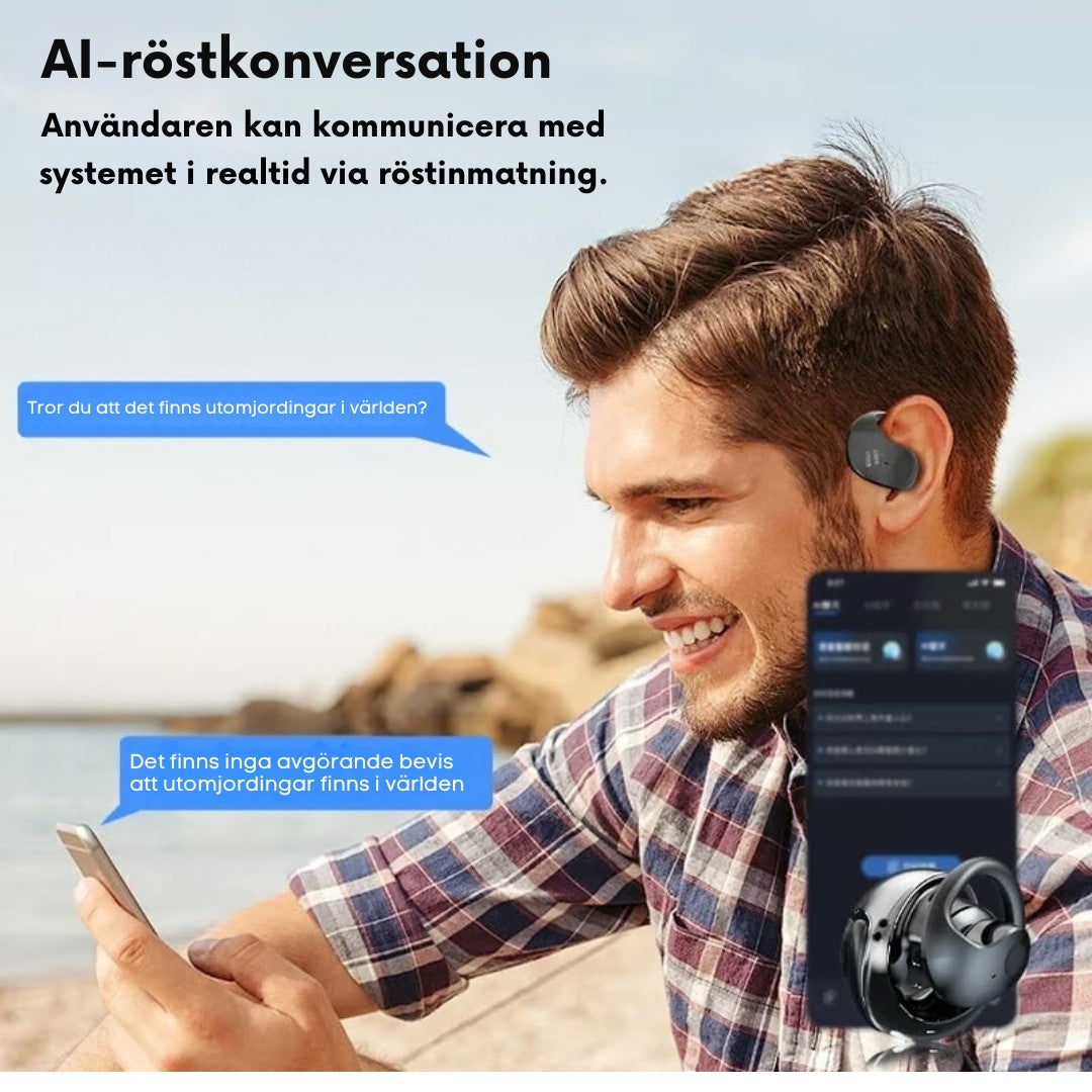 LinguaSync™ - Multifunktionella Hörlurar För iOS & Android Med Språköversättning