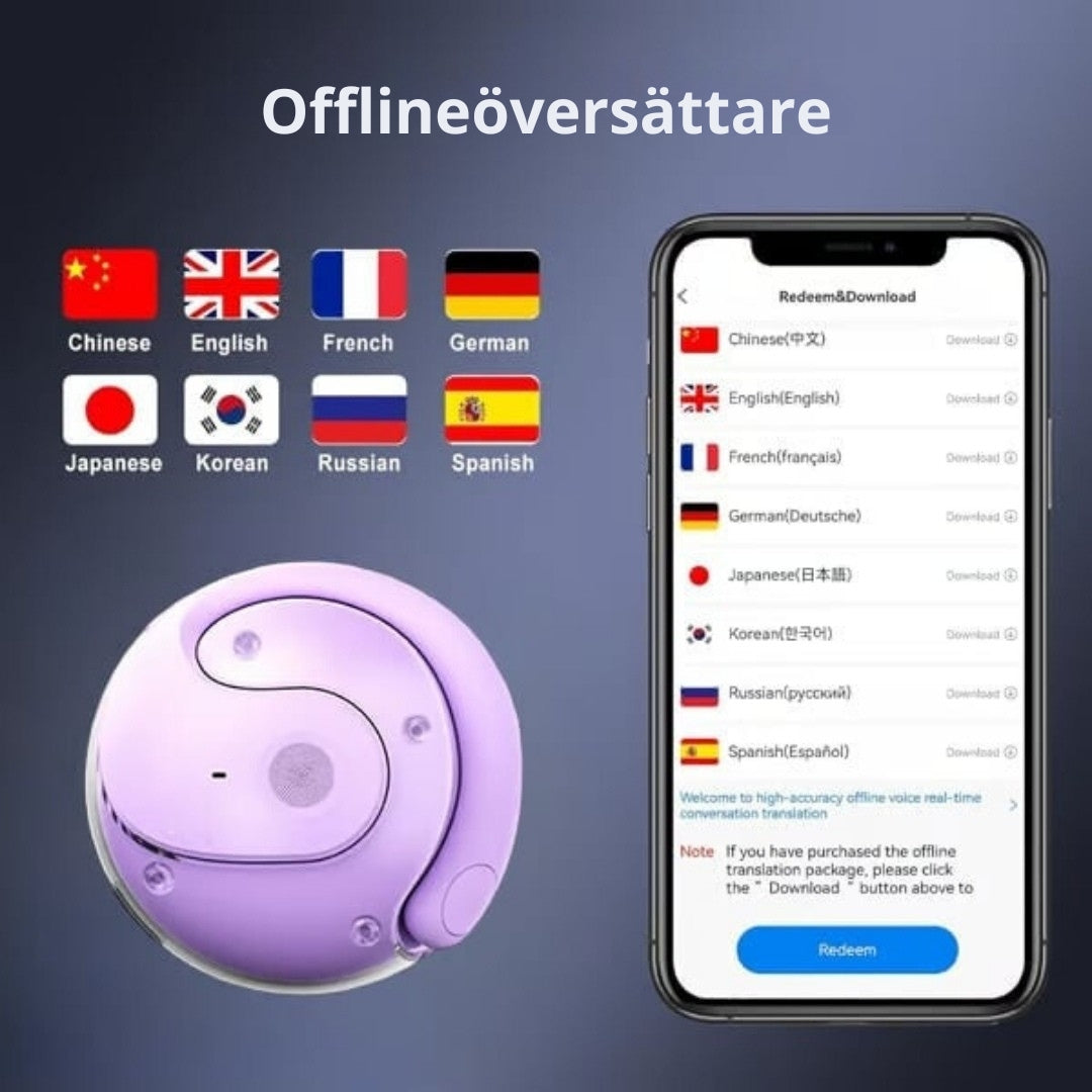 LinguaSync™ - Multifunktionella Hörlurar För iOS & Android Med Språköversättning