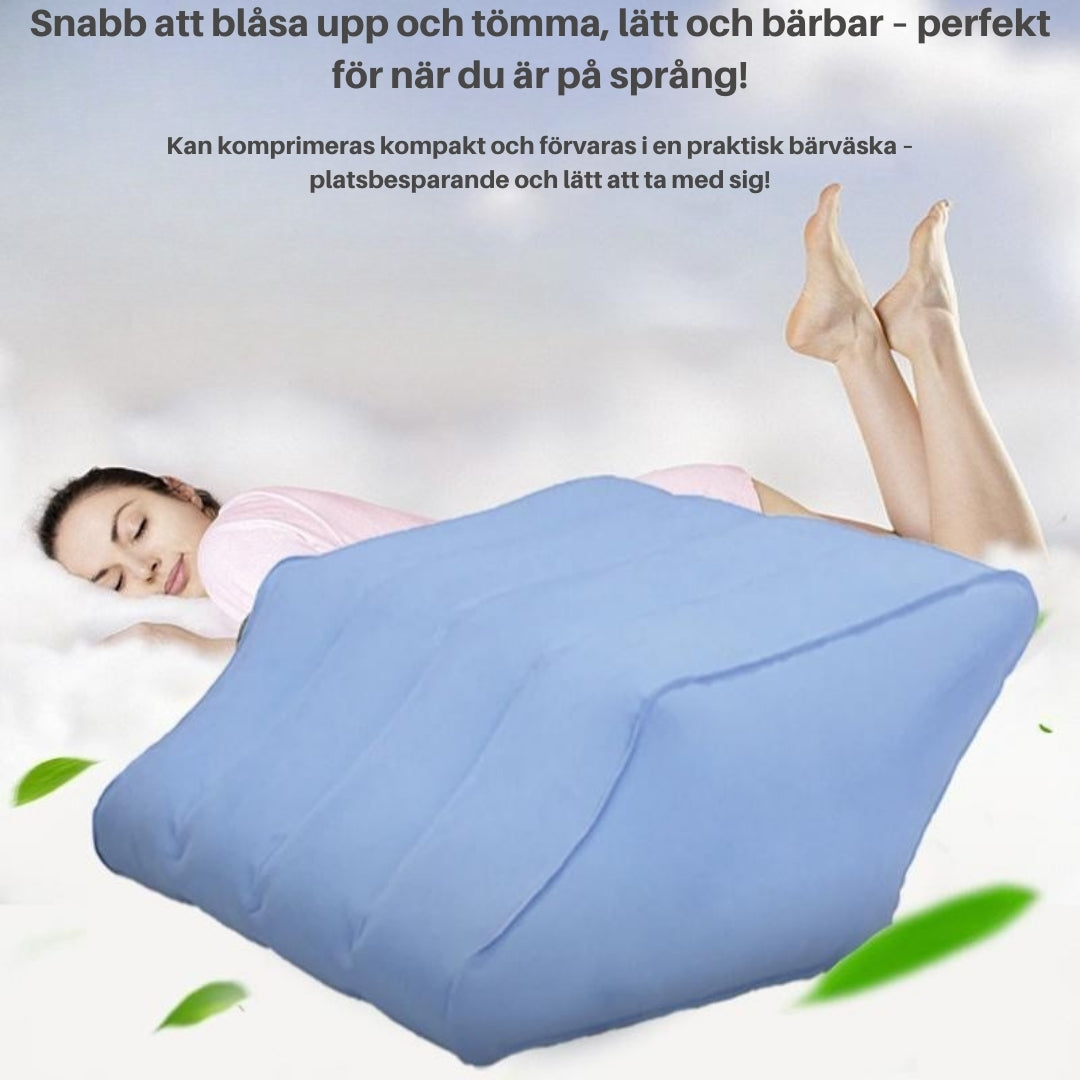 Legura™ - Uppblåsbar Benkudde för Ultimat Avkoppling och Smärtlindring