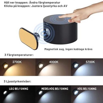 Nordic Light™ - Modern Trådlös och Uppladdningsbar Vägglampa