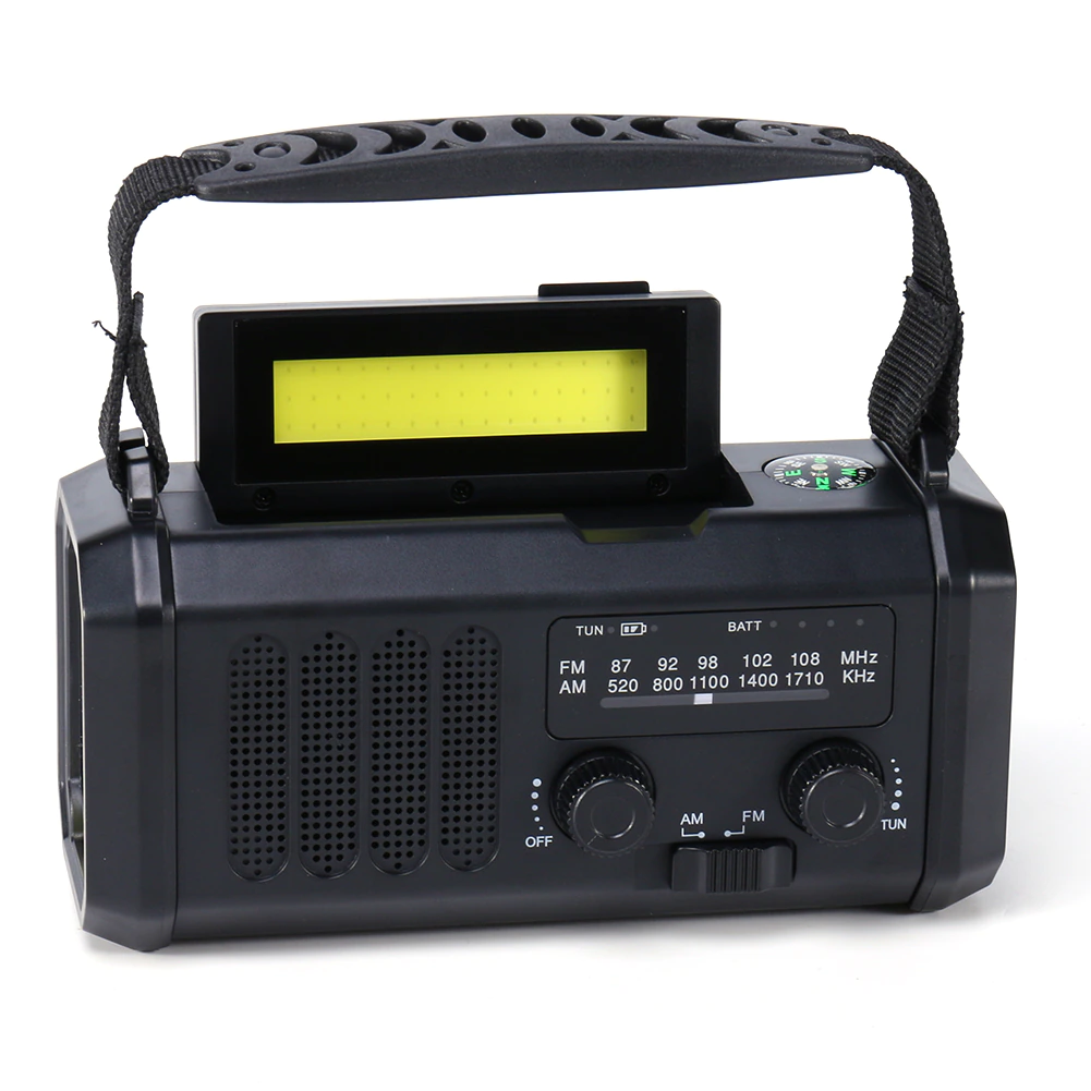 SurvivorX™ - Nödradio, Inbyggd Powerbank, Lampa och Vevgenerator 10000mAh