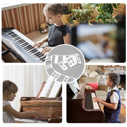 KeyGuide™ - Avtagbara Silikonetiketter för Piano och Keyboard