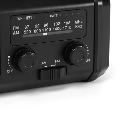 SurvivorX™ - Nödradio, Inbyggd Powerbank, Lampa och Vevgenerator 10000mAh