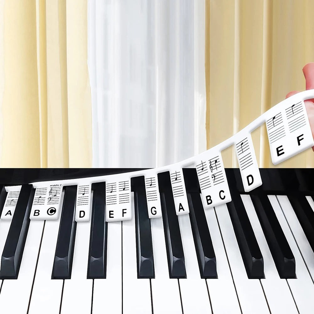 KeyGuide™ - Avtagbara Silikonetiketter för Piano och Keyboard