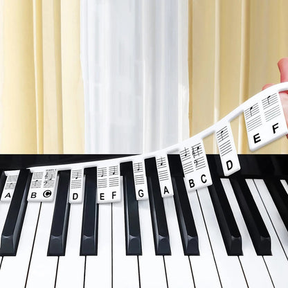 KeyGuide™ - Avtagbara Silikonetiketter för Piano och Keyboard