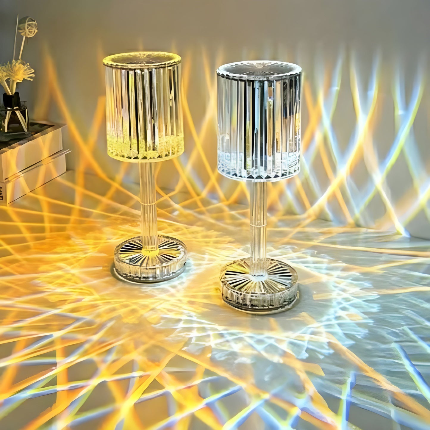 LumiGlow™ - Kristall LED Bordslampa med 16 Färger