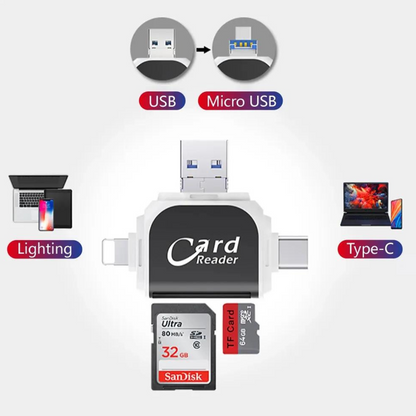 CardLink™ - Multi-Port 4 i 1 Universell SD TF Kortläsare