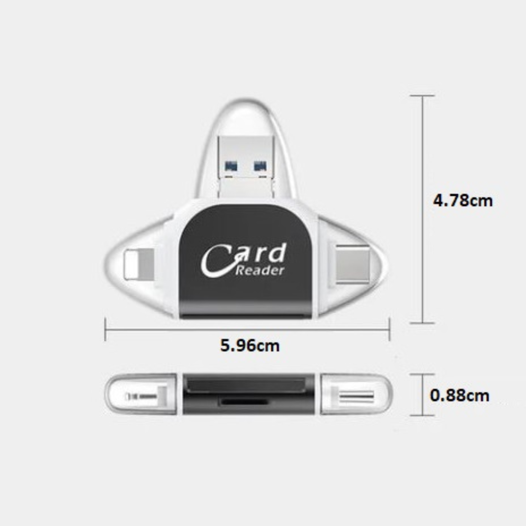 CardLink™ - Multi-Port 4 i 1 Universell SD TF Kortläsare