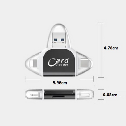 CardLink™ - Multi-Port 4 i 1 Universell SD TF Kortläsare