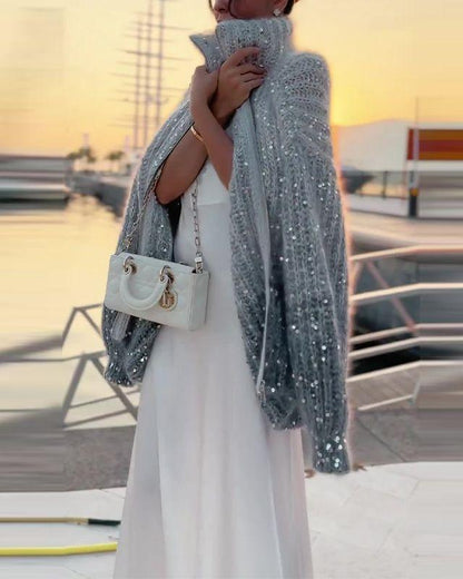 Grace™ - Lyxig Stickad Tröja Med Eleganta Glitterdetaljer