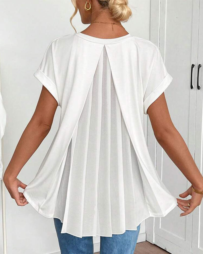 Theresa™ - Elegant V-ringad Sommarblus med Lös Passform