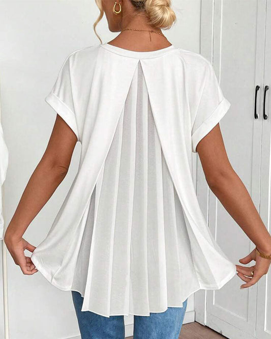 Theresa™ - Elegant V-ringad Sommarblus med Lös Passform