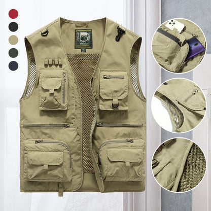 Leif™ - Andningsbar Mesh Cargo-väst Med Många Fickor