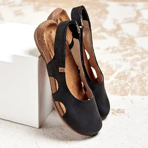 Brigitte™ - Bekväma och Stötdämpande Sandaler med Låg Klack