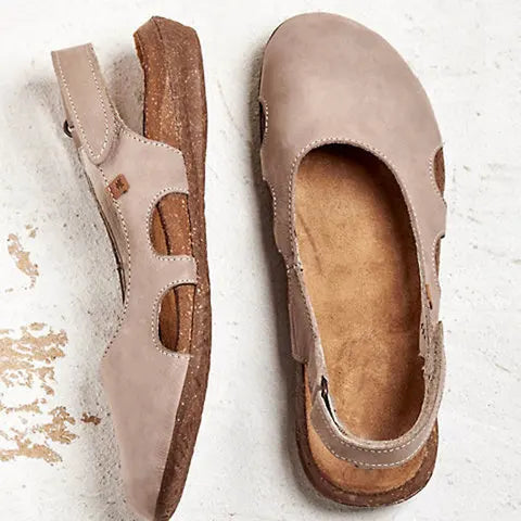 Brigitte™ - Bekväma och Stötdämpande Sandaler med Låg Klack