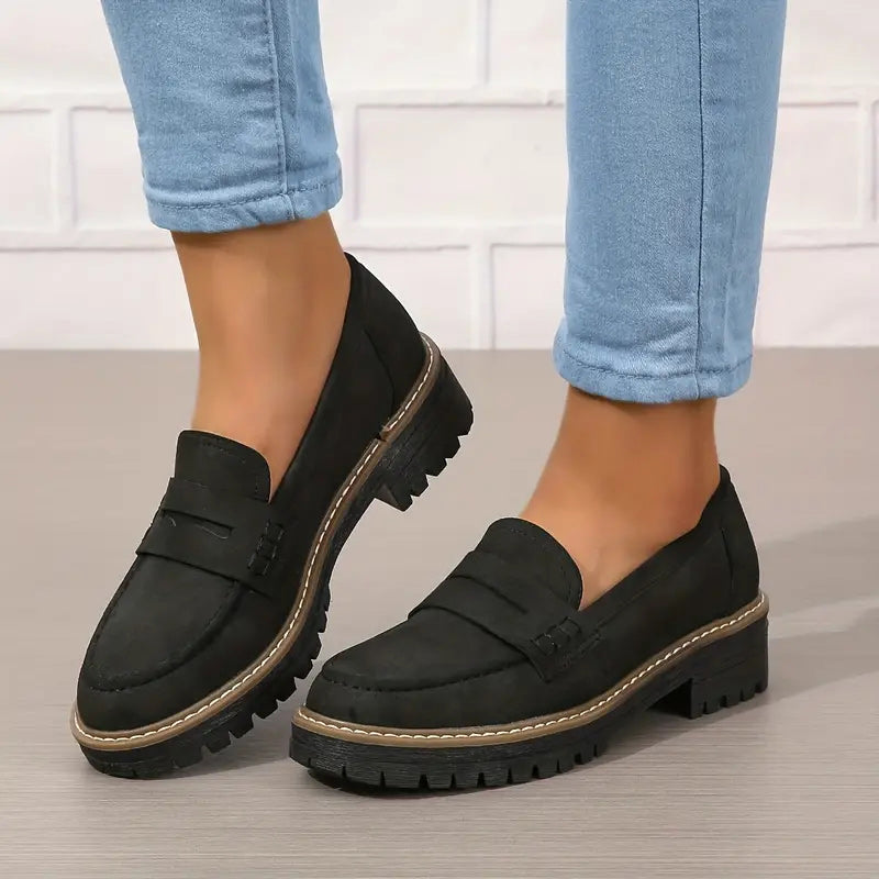 Emilia™ - Bekväma Chunky Loafers med Plattform